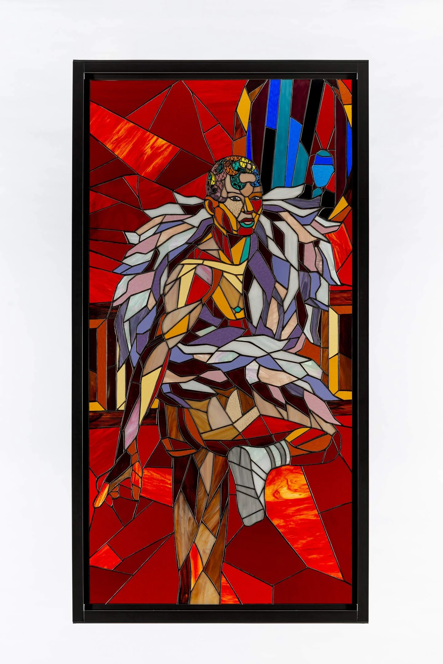 A SIGHT/SITE FOR CONTEMPLATION 2020 Stained glass, lead, and powder-coated steel Photographer: Matthew Bradley